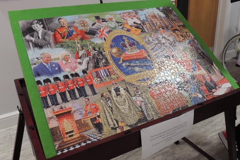 Syaff and residents completed this King's Coronation jigsaw.