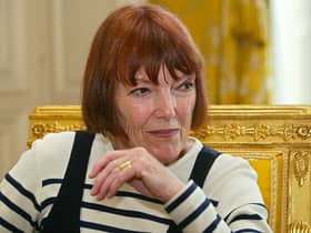 Taken on June 17, 2004, British stylist Mary Quant gives an interview, in Paris.