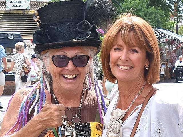 Thumbs up for Sutton on Sea's annual vintage festival from this happy duo.