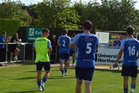 Boston Town leave the pitch after earning an FA Cup replay at Northampton Sileby Rangers