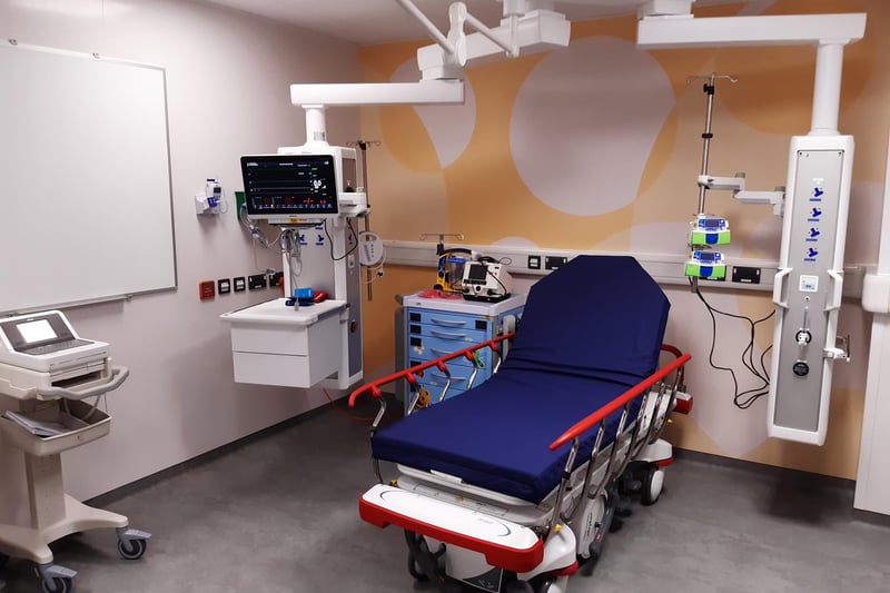 One of the eight resuscitation cubicles has been designed for younger patients.