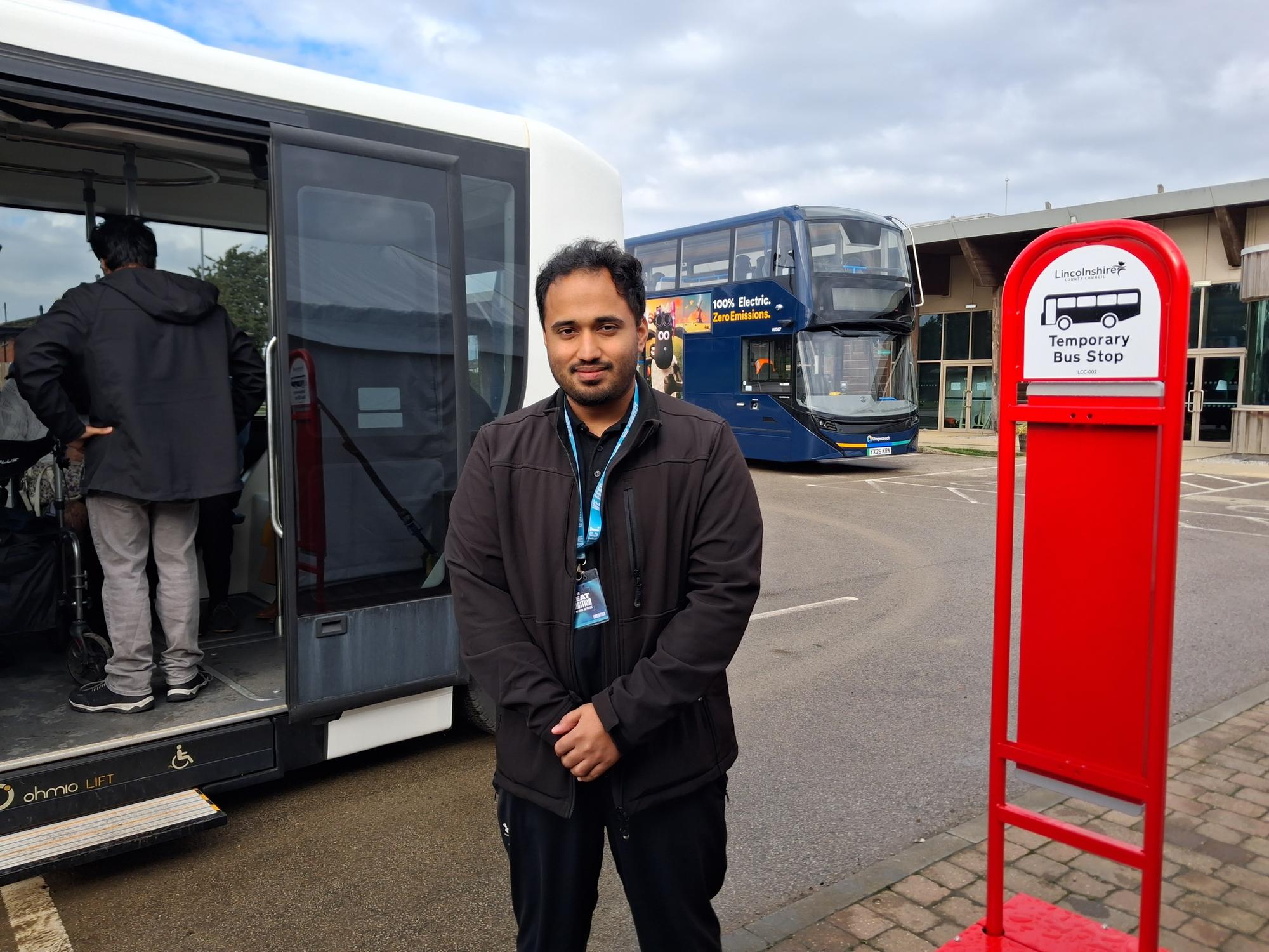 Taking a ride on a driverless bus that could be running across Lincolnshire