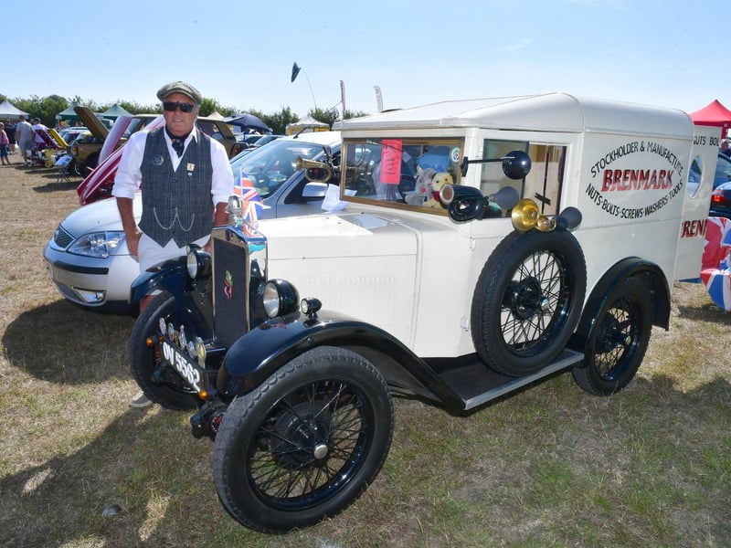 John Gray, with his 1931 Morris Minor Light Van.