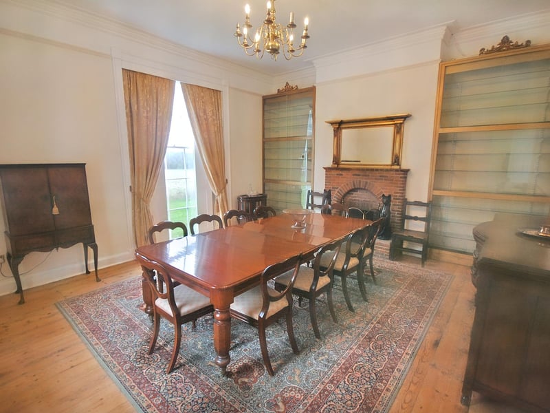 The dining room.