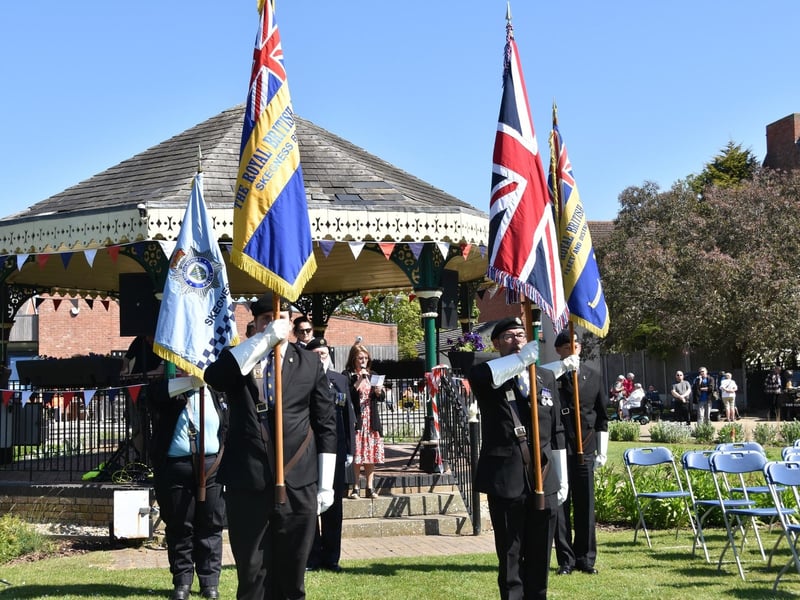 Standards add ceremony to the celebrations in Skegness.