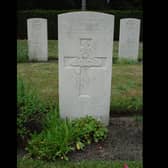 The gravestone of Boston's Sydney Morley, who died in the Second World War.