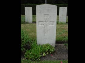 The gravestone of Boston's Sydney Morley, who died in the Second World War.