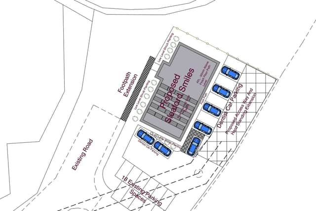 Proposed layout of the dental surgery.