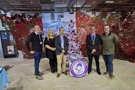 Pictured (from left) are Darren Dodds, Community Engagement Officer, Platform Housing Group; Tracy Turner, Vice Chair of the Skegness branch of The Royal British Legion; Michael Bruce, Director of Platform Hub and Income Management, Platform Housing Group; Kevin Woolley, Branch Standard Bearer, The Royal British Legion and Neil Greaves, Head of Localities and Community Safety, Platform Housing Group.