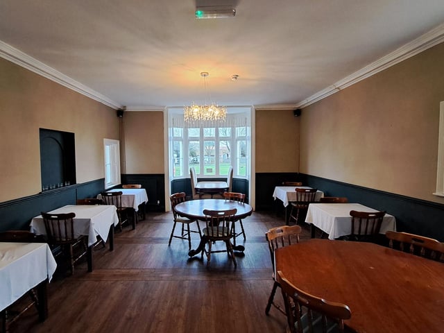 The main dining room at The Whichcote Arms.