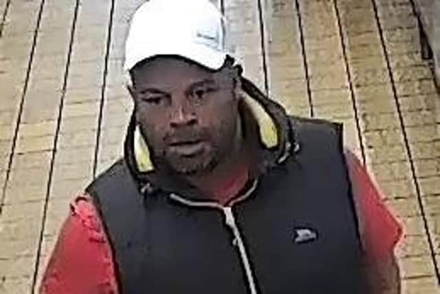 Lincolnshire Police wish to trace this man, pictured in Boston's Aldi store.