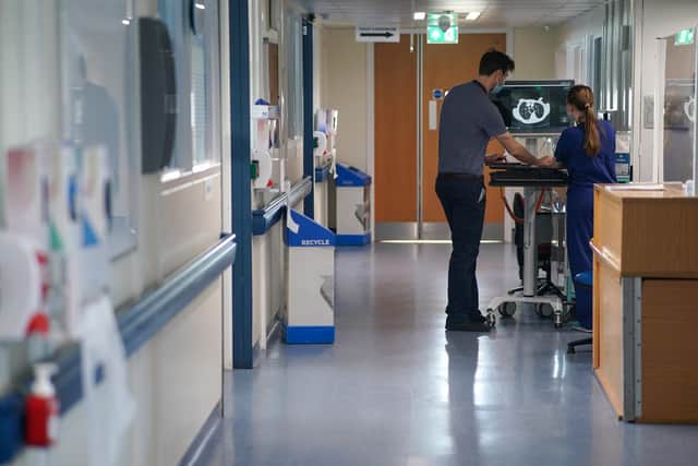 A general view of staff on a NHS hospital ward at Ealing Hospital in London. Picture date: Wednesday January 18, 2023.