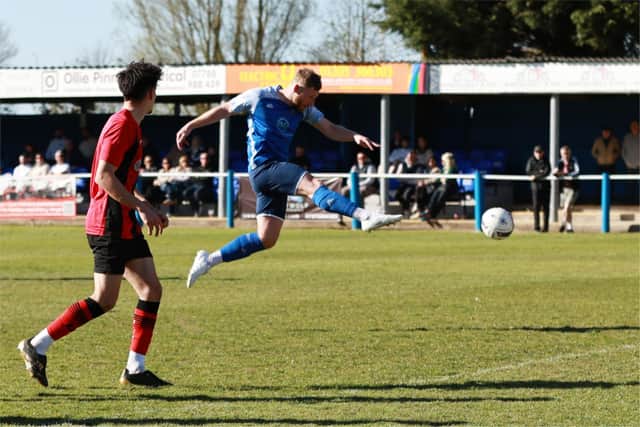 Luke Wilson Volleys in the second goal! - (Steve W Davies)