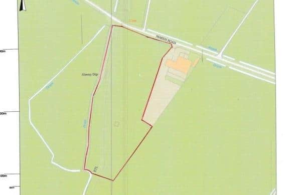 The layout of the proposed site near Kirton.