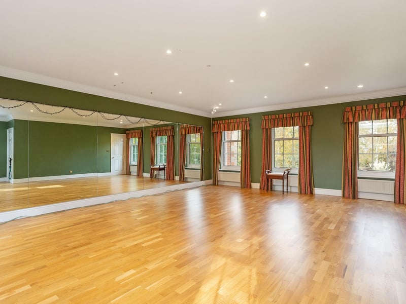The studio/gymnasium.