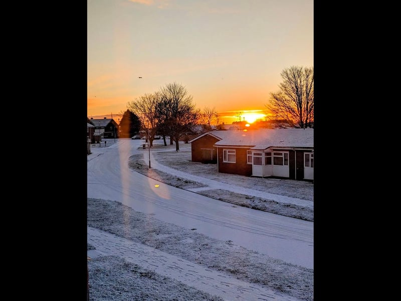 Snowy scenes at Fishtoft at 8.20am, as photographed by Liniauskienė Henrieta.