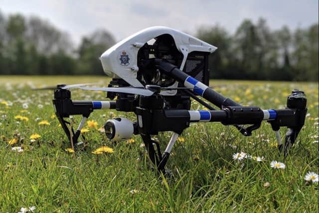 A police drone was used in the search and arrest of three youths suspected of burglary and two men on suspicion of drug dealing in Boston.