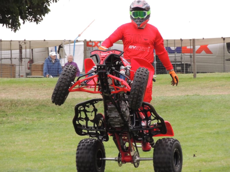 The Paul Hannam Quad Bike stunt show.
