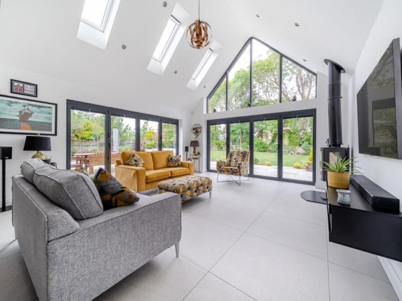 Part of the open-plan kitchen/dining room/family room.