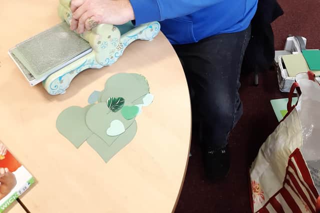 Jamie gets to grips with die-cutting hearts