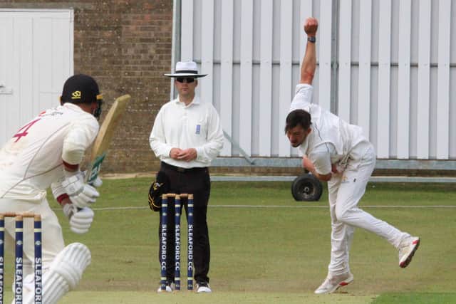 Mark Footitt in County action at Sleaford CC.
