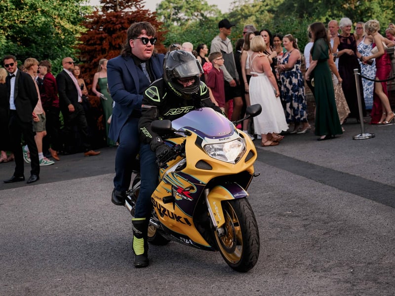 Two-wheel turn-up for this student.