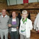 Victorious Hotspurs rink of Ted Woods, skip Mike Long & Yvonne Smith after winning 29-15