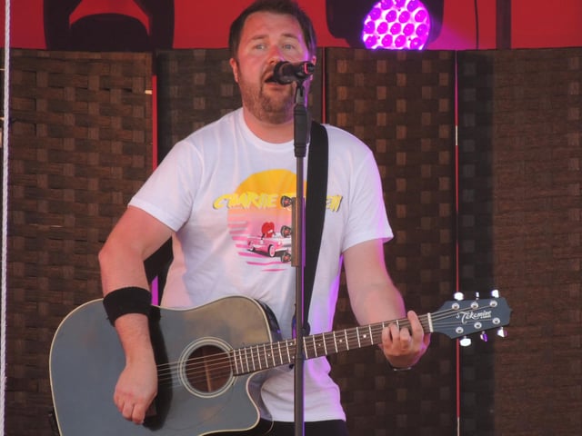 Charlie Russell on the main stage on Saturday evening.