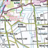 The diversion in place for Tumby.