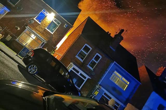 Outbuildings, gardens and contents caught fire in Skegness. Photo: Miles Hedison.