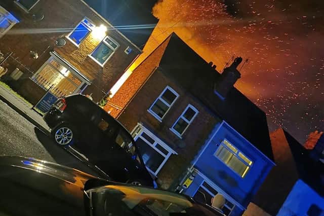 Outbuildings, gardens and contents caught fire in Skegness. Photo: Miles Hedison.