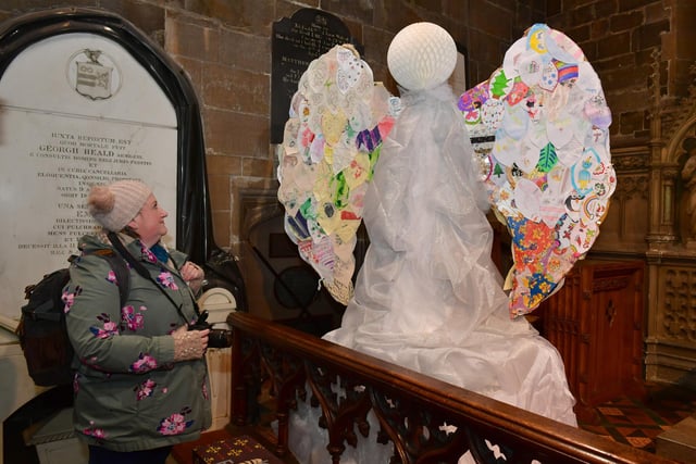 Julie Wilkin of Long Sutton at the Christmas Tree Festival.