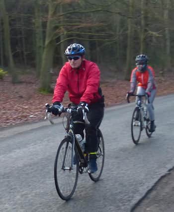Daniel Nicholson and Blanca Mentrida heading through Laughton Woods. Picture by Trevor Halstead