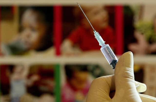 A nurse handles a syringe at a medical centre in Ashford, Kent, similar to those which will be used for a new combined jab for babies. The vaccination will protect children against Diptheria, Tetanus, Whooping Cough, Hib and Polio and will be administered to babies over two-months-old later this year. Plans for a shake-up of the vaccine regime for babies are being formally unveiled by senior health officials today. But health campaigners and politicians have warned the Government that it risks a repeat of the MMR controversy unless more reassurances are given about the safety of a new five-in-one immunisation jab. The Government's plans for a combined vaccination emerged over the weekend, when the Department of Health also confirmed that mercury is to be removed from the whooping cough vaccine. 10/09/04: There is no evidence to support a link between the controversial MMR jab and the development of autism in children, researchers said Friday September 10, 2004. Concern about a reported link between the triple vaccine and the disorder has led to a drop in the number of parents getting their children vaccinated against measles, mumps and rubella in the UK. *07/12/04: Immunisation against infectious disease has saved more lives than any other public health intervention in Irish history, apart from providing clean water, it is claimed. Minister of State Tim O'Malley urged parents to ensure their children were protected against infectious diseases.