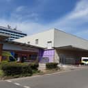 The first phase of the new emergency department at Boston's Pilgrim Hospital on the right and the entrance to the current one on the left.