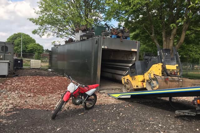 The stolen vehicles.
