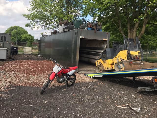 The stolen vehicles.