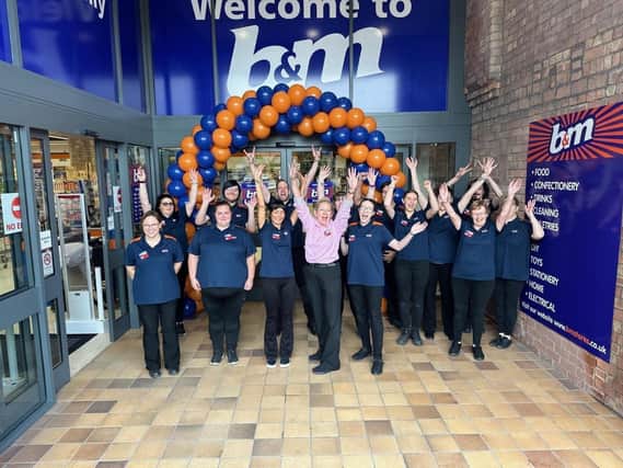 Staff celebrating the official opening of the new store in Marshall’s Yard