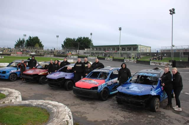 Cars ready for the Gracie-Mae Memorial Race.