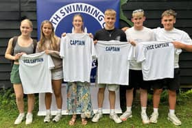 Louth Swimming Club captains at the Sportsman's Week event.
