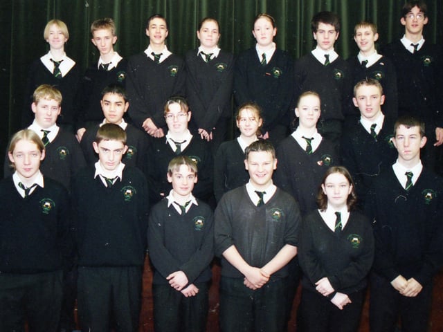 Prize-winners at St Bede's School, Boston, in the year 2000.