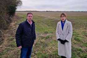 Standing firm in their opposition to the possibility of a nuclear waste dump on agricultural land near Louth - Conservative MP Victoria Atkins and Coun Dan McNally, a member of Lincolnshire County County Council.