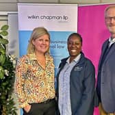 Left to right - Emily Bolton (CEO Our Future), Felicia Linch, Jonathan Goolden (Partner, Regulatory team Wilkin Chapman)