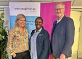 Left to right - Emily Bolton (CEO Our Future), Felicia Linch, Jonathan Goolden (Partner, Regulatory team Wilkin Chapman)