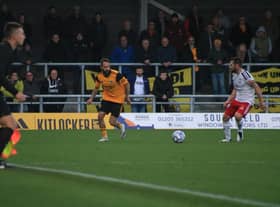 Milan Lalkovic made his debut against Hereford. Photo: Oliver Atkin