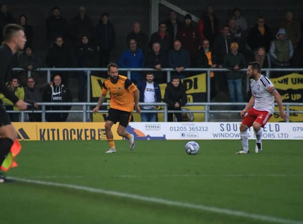 Milan Lalkovic made his debut against Hereford. Photo: Oliver Atkin