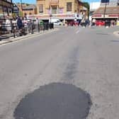 Drummond Road is closed after a sinkhole appeared.