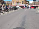 Drummond Road is closed after a sinkhole appeared.