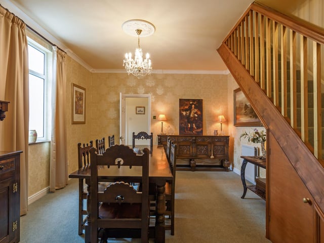 The dining room.