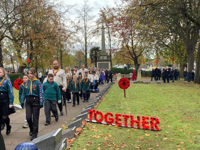 Scouts, brownies and cadet groups were among those to take part.